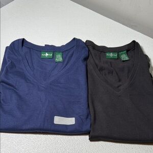 New Hunt Club Black and a Navy Blue Sleeveless V-Neck Top 100% Cotton